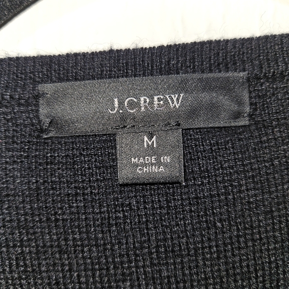 J. Crew Juliette Collarless Sweater Blazer Open Cardigan Women's Medium Black - Picture 8 of 15